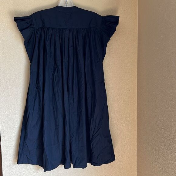 NWT Madewell Dress Flutter Sleeve Button Front Mini M - Picture 8 of 11